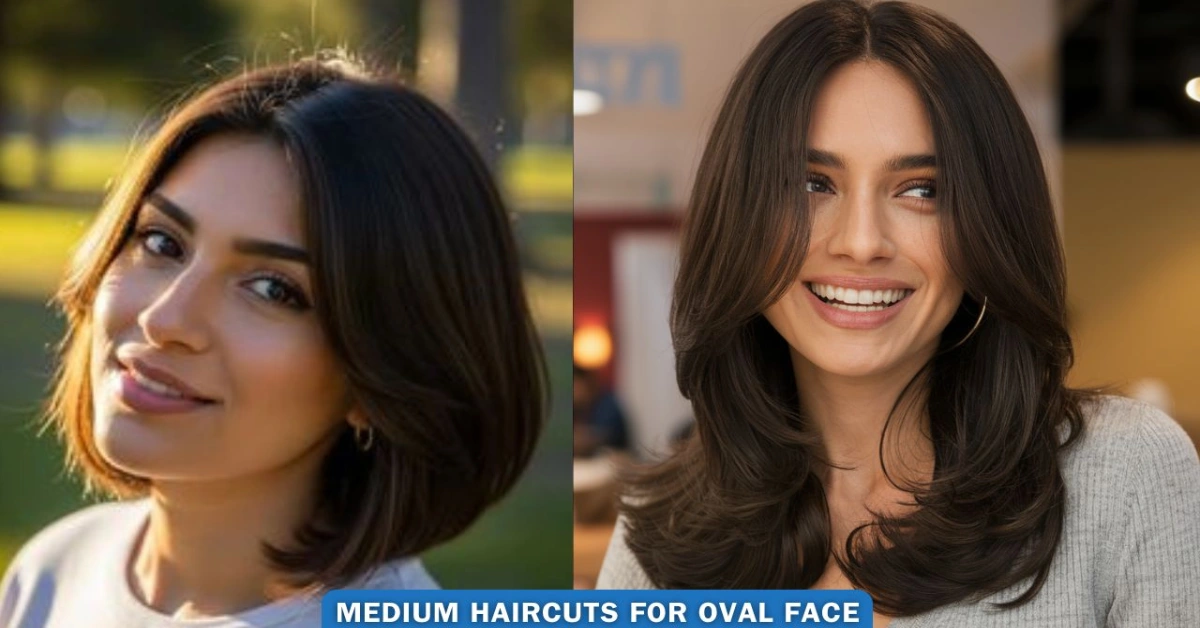 medium haircuts for oval face