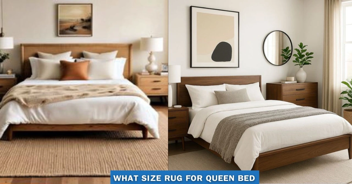 what size rug for queen bed
