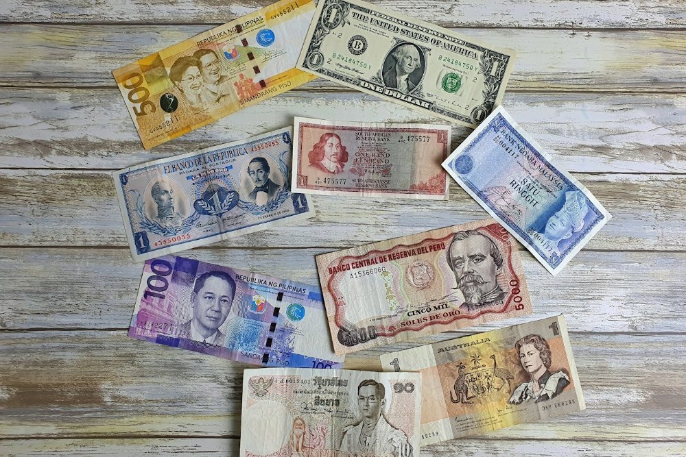 UAE dirham currency notes representing exchange house salary payments