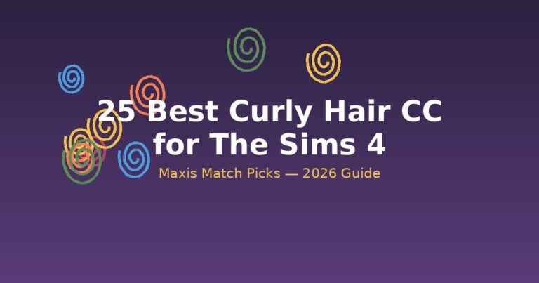 25 best curly hair CC for The Sims 4, Maxis Match hairstyle picks 2026