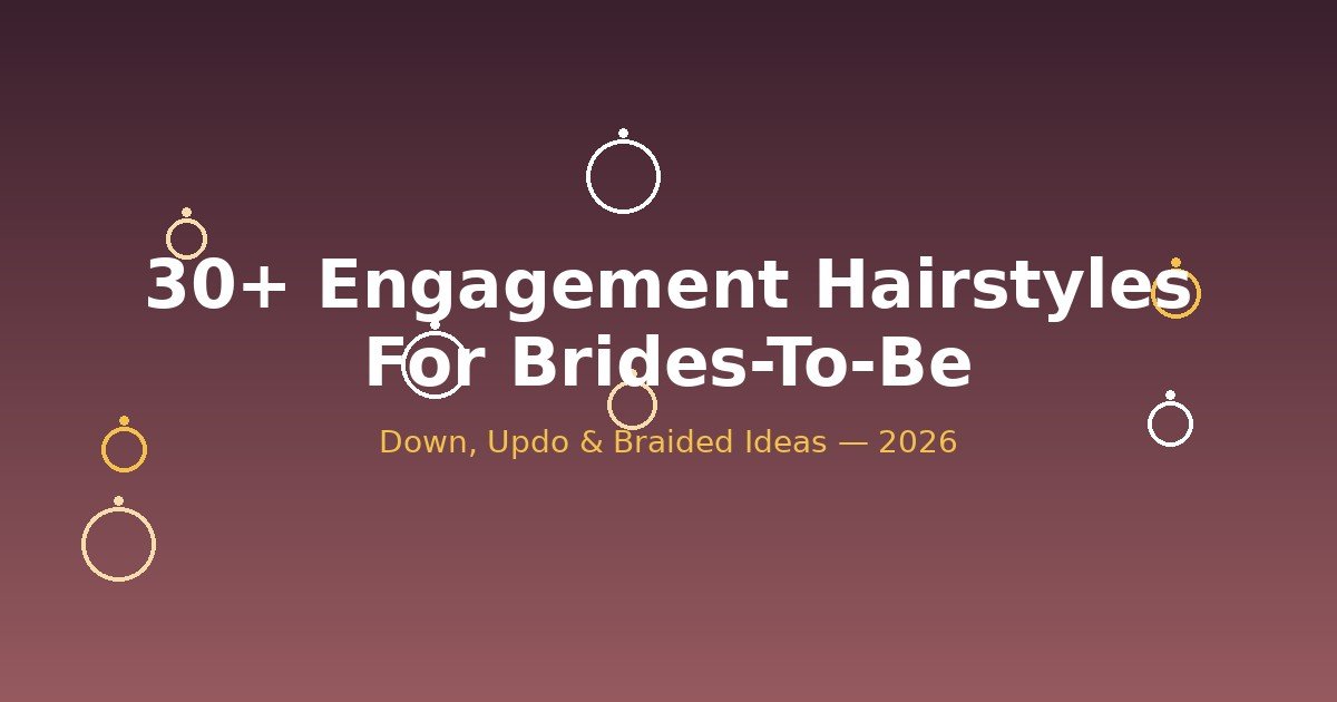 30+ engagement hairstyle ideas for brides-to-be, updos and braids 2026