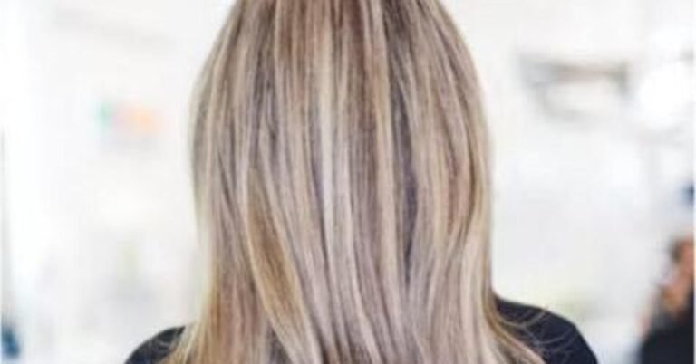 Long hair with a dark-to-light ombre hair color gradient