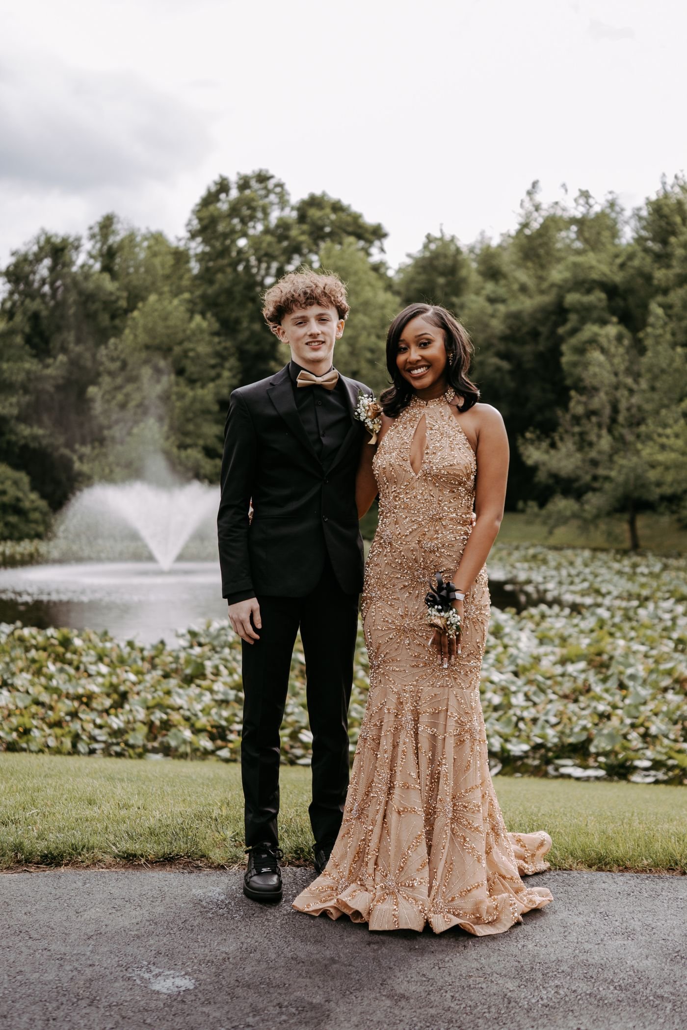 Prom hairstyle portrait